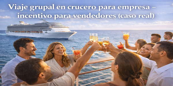 Viaje grupal en crucero para empresa como incentivo para vendedores con experiencia premium